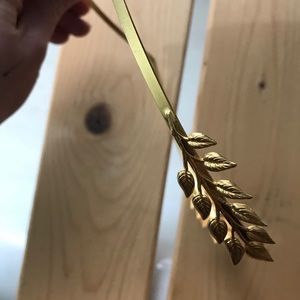 real plated Gold floral crown head piece wedding or shower